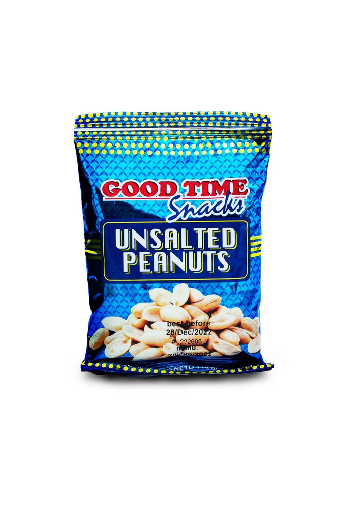 Goodtime Snacks Unsalted Peanuts 114g